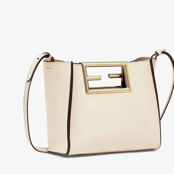 Way Fendi Small Calf Leather Bag In White 0701